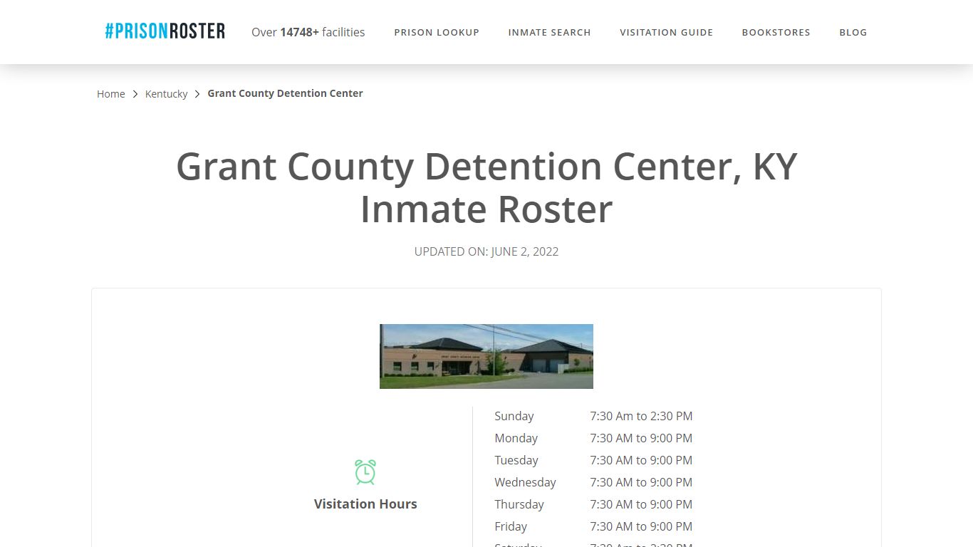 Grant County Detention Center, KY Inmate Roster
